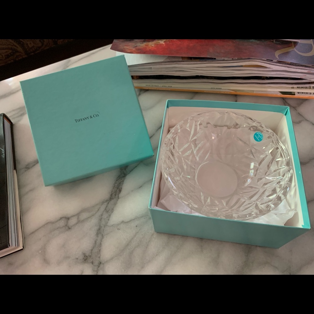 tiffany crystal cut bowl